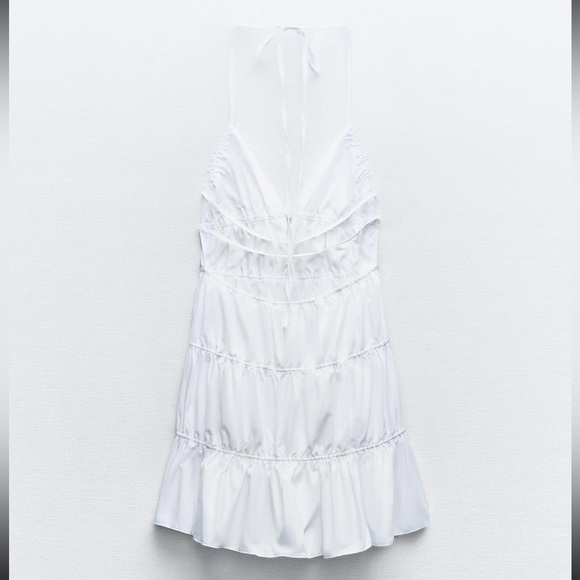 Zara white summer mini dress - Picture 6 of 8